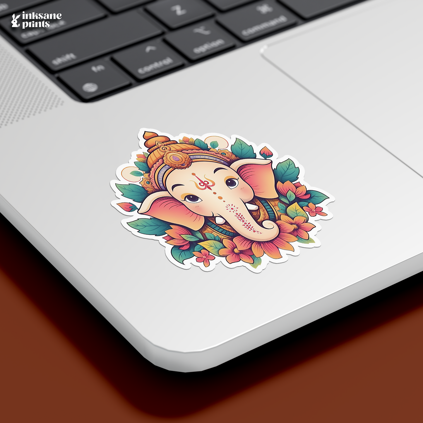 Flowery Ganesha Sticker