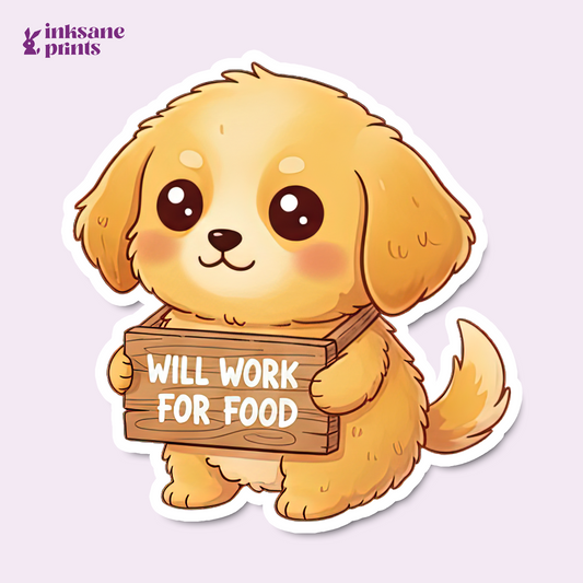 Will Work For Food Sticker