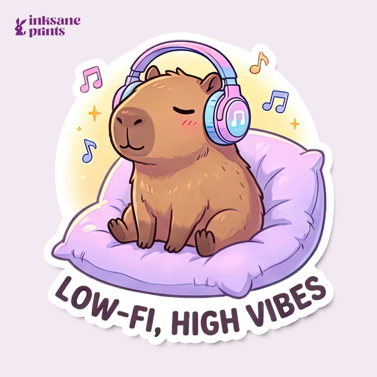 Low-Fi, High Vibes Sticker