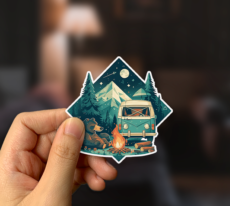 Bearly Awake In Nature Sticker