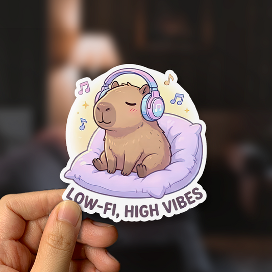 Low-Fi, High Vibes Sticker