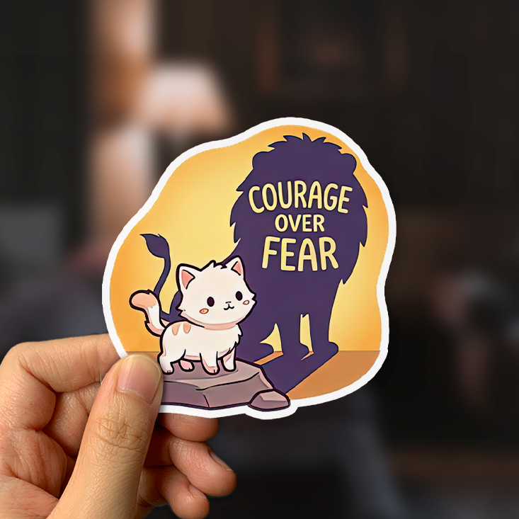 Courage Over Fear Sticker