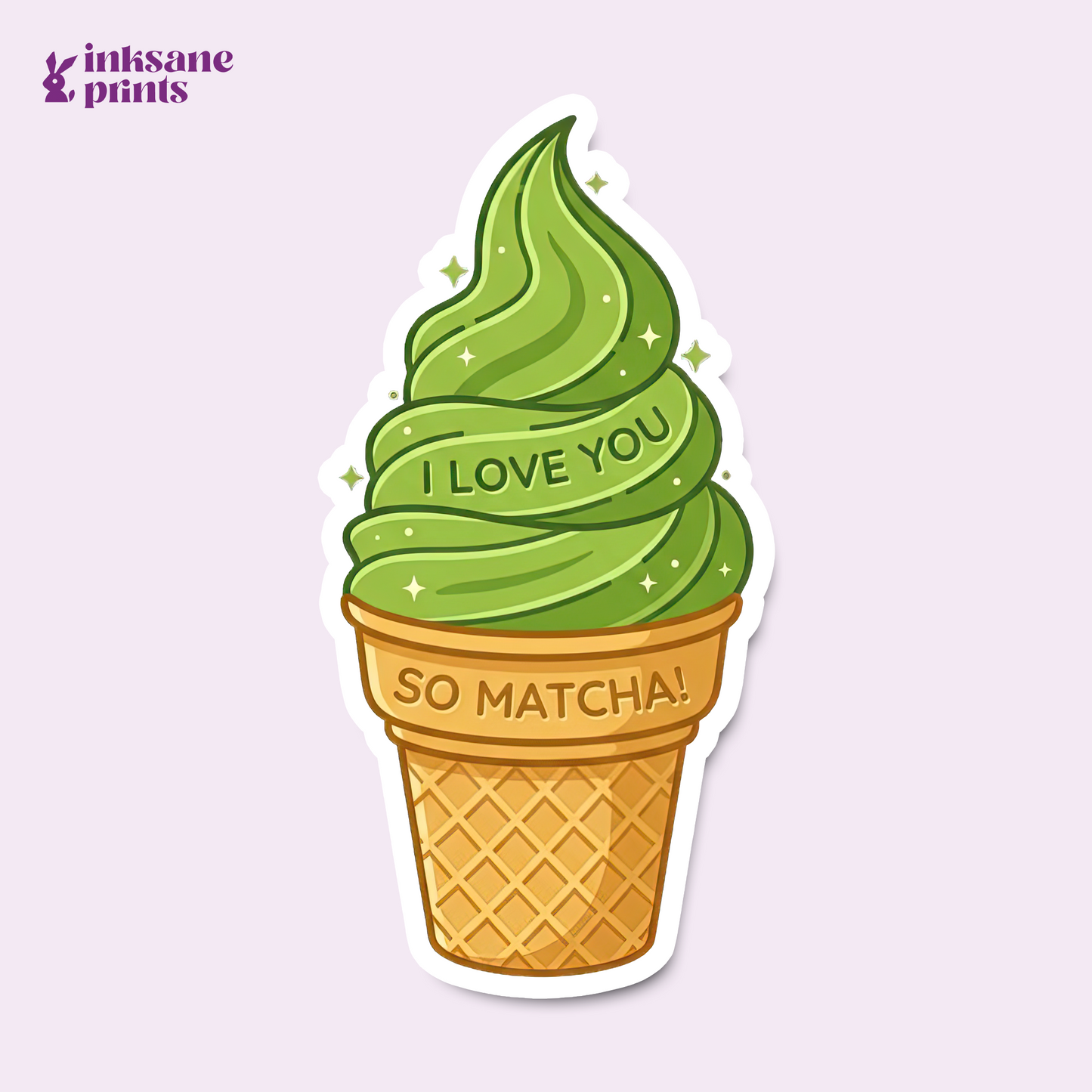 I Love You So Matcha Sticker