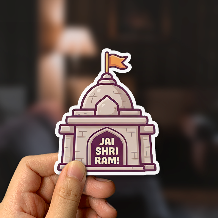 Jai Shree Ram Temple Sticker