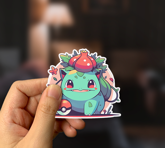 Bulbasaur Holding a Poké Ball Sticker